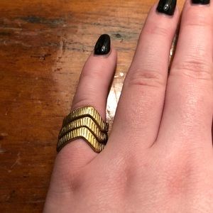 J Crew Chevron Ring Set